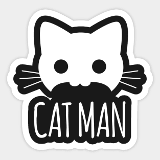 Cat Man Sticker